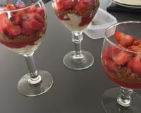 Coupe aux fraises, effet tiramisu