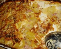 Gratin au lardon et crème fraiche