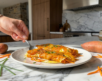 Pratique pour le déjeuner : testez cette omelette roulée à la patate douce !