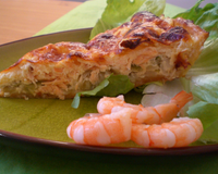 Quiche aux poireaux et au saumon