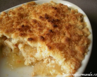 Crumble pomme, banane, caramel