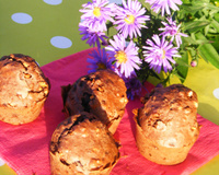 Muffins au chocolat & pralin (sans beurre)
