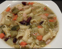 Soupe au pistou et jarret demi-sel