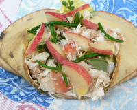 Une salade fraîcheur pour ceux qui aiment le crabe.