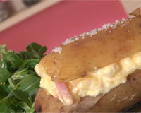 Pommes de terre au four façon carbonara