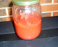 Confiture de rhubarbe-fraises-vanille au sirop d'agave