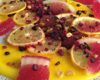 Carpaccio de fruits et croustillants citron-passion