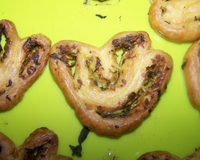 Palmiers feuilletés basilic ail