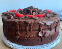 Gâteau avec beaucoup de chocolat