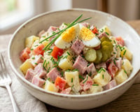 Salade de pommes de terre au jambon