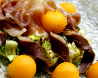 Salade duo de jambon au melon