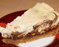 Un cheesecake monstrueusement gourmand (et calorique, mais ça c'est pas grave) qui me rappelle ceux que j'ai pu déguster aux States à la Cheesecake…
