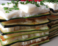 Millefeuille de courgettes au chevre