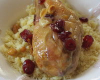 Tajine de poulet aux cranberries et cacahuètes