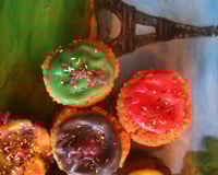 Tartelettes framboises et mascarpone (et choco bien planqué)