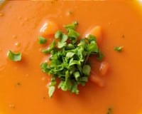 Gaspacho de carottes à la coriandre