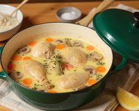Blanquette de poule et riz