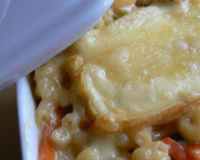 Gratin de pâtes au poulet et au fromage de Herve