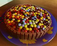 Gâteau aux smarties et kit kat