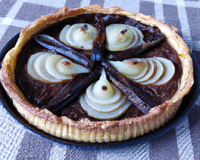Tarte poire chocolat à la frangipane