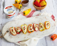 Mini-poivrons au four farcis au Labné