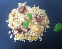 Risotto aux courgettes et chorizo