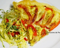 Tarte aux poivrons rouges et moutarde