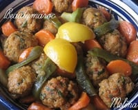 Tajine de boulettes de merlan aux légumes