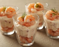 Verrines crevettes sauce cocktail