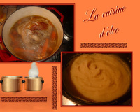 Rôti à la sauce andalouse et purée d'oignons braisés