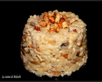 Risotto crémeux aux noix et champignons
