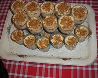 Tiramisu au chocolat blanc et pommes caramélisées