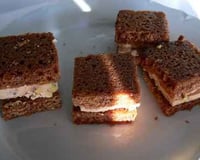 Bouchées de foie gras et pain d'épices