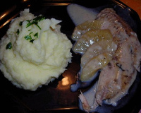 Faisan aux pommes et sa purée saveur céleri