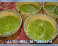 Flan d'asperges vertes relevé au tahin