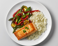 Saumon et légumes du Soleil