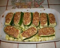 Courgettes farcies à la chair à saucisse