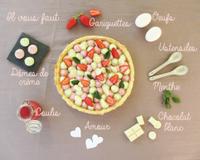 Une tarte gourmande avec l'alliance fraîche de la menthe et de la fraise... à préparer avec amour! bon appétit!