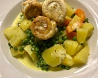 Filets de sole et Pom'Express à l'orange en cappuccino