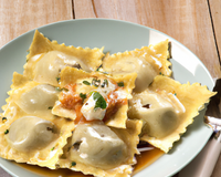 Ravioles de tourteau à la ricotta