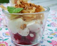 Vacherin pommes framboises
