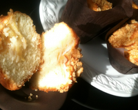 Un muffin moelleux à souhait et son dessus croustillant.