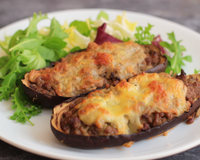 Aubergines farcies à la viande
