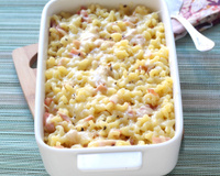 Gratin de coquillettes jambon & gruyère