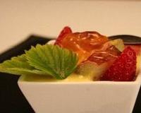 Des fruits, un sabayon et une gelée au Champagne....
