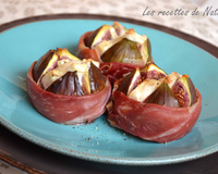 Figues rôties au chèvre et jambon cru