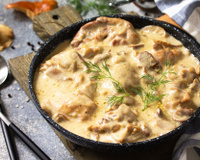 Poulet à l'estragon et moutarde de Dijon