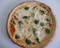 Tarte brocolis, tomates, mozzarella