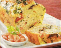 Cake aux crevettes et à la mozzarella