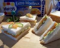 Une recette simple et rapide. Vous pouvez faire de gros sandwiches pour un repas à emporter ou un plateau tv mais aussi des minis sandwiches pour un apéritif entre amis…